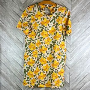 Trovata Birds Of Paradis Floral Linen Dress